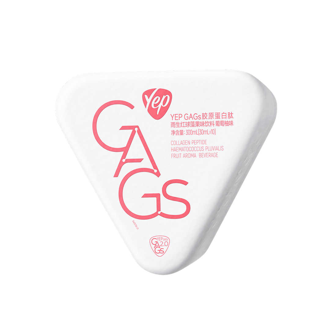 尊龙凯时YepGAGs胶原蛋白肽雨生红球藻果味饮料（葡萄柚味）（10瓶）