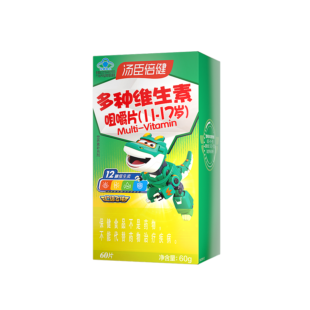 尊龙凯时多种维生素咀嚼片（11-17岁）-超级飞侠（60片）